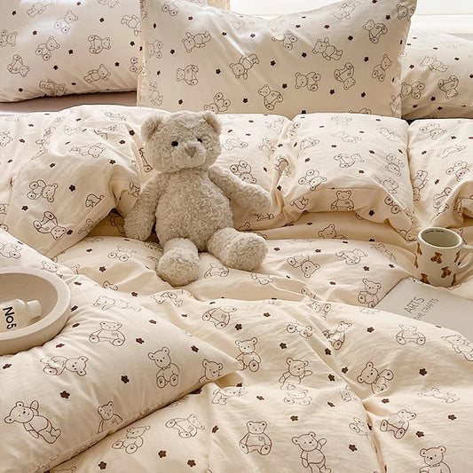 Ins Simple Floral Bedding