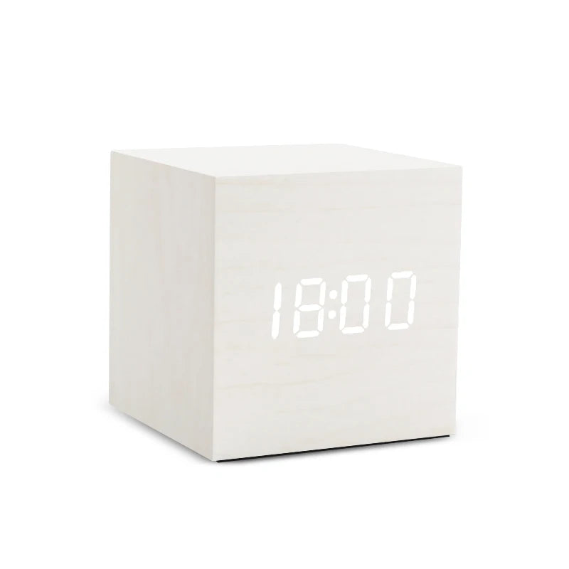 Luxe Wooden LED Alarm Clock