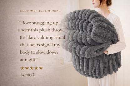 Luxe Collection Ribbed Throw