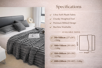 Luxe Collection Ribbed Throw