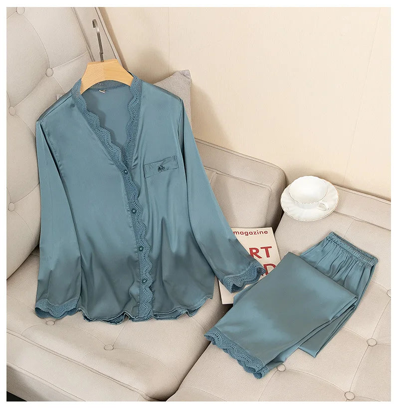 Royal Satin Pajama Set