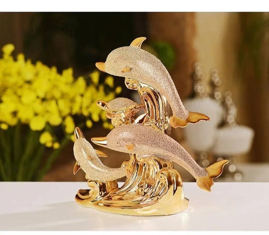 Gold Finish Porcelain Figurine