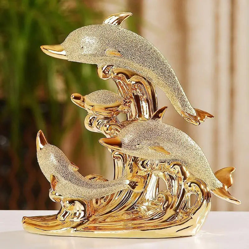 Gold Finish Porcelain Figurine