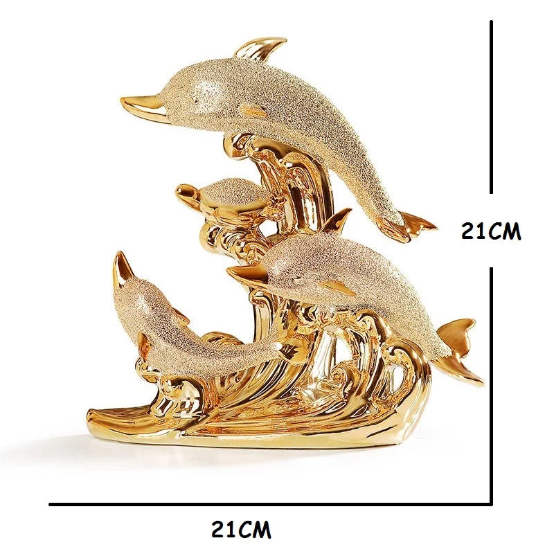 Gold Finish Porcelain Figurine