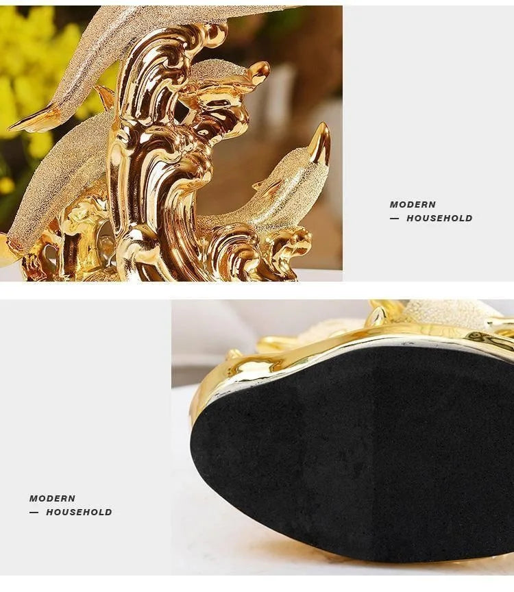 Gold Finish Porcelain Figurine