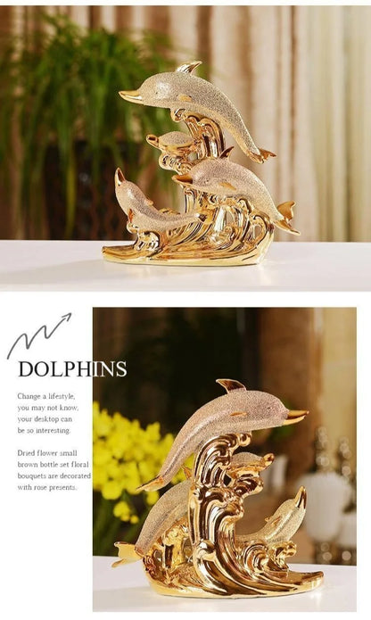 Gold Finish Porcelain Figurine