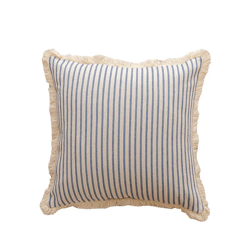 Boutique Geometric Tassel Pillow Cover