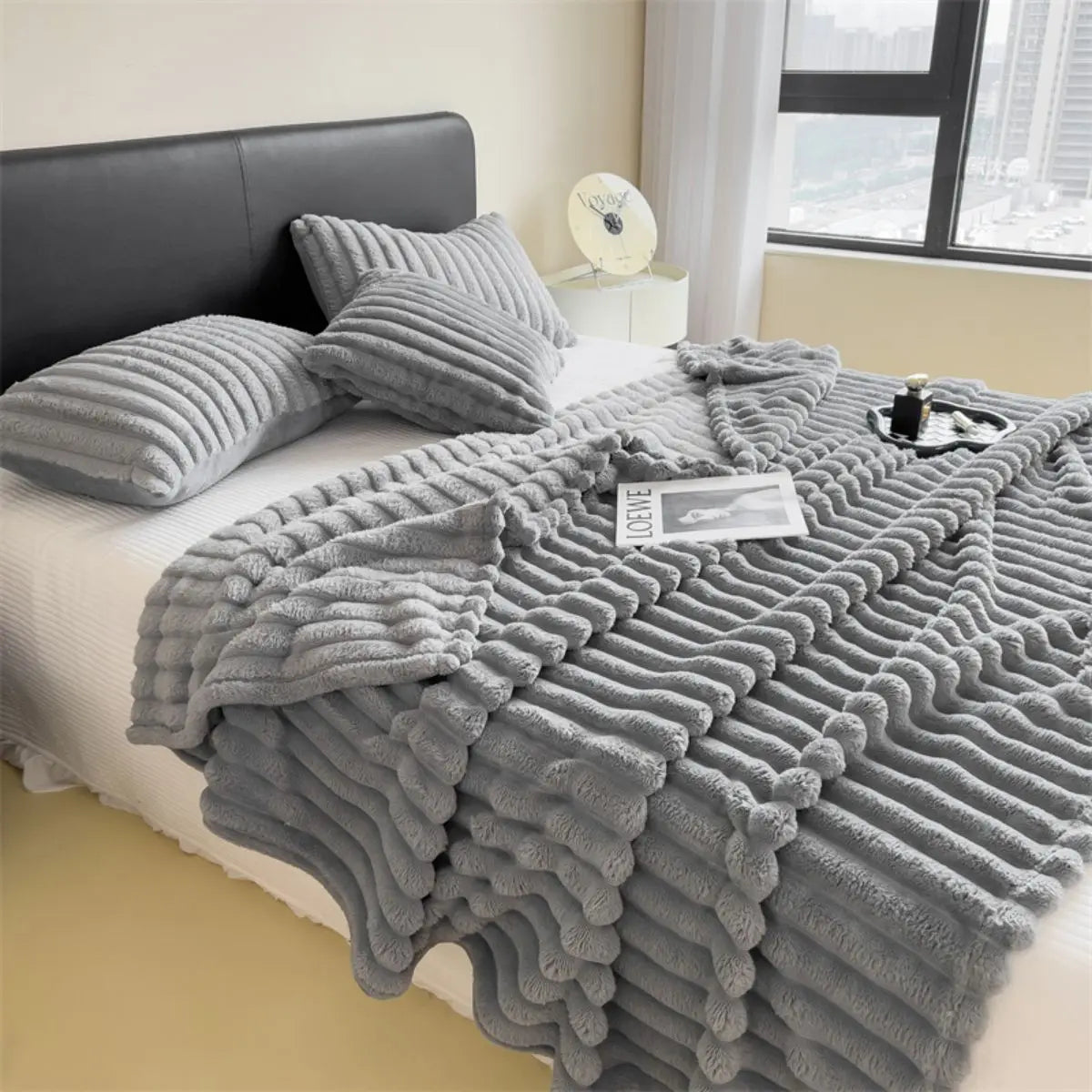 Luxe Collection Ribbed Throw