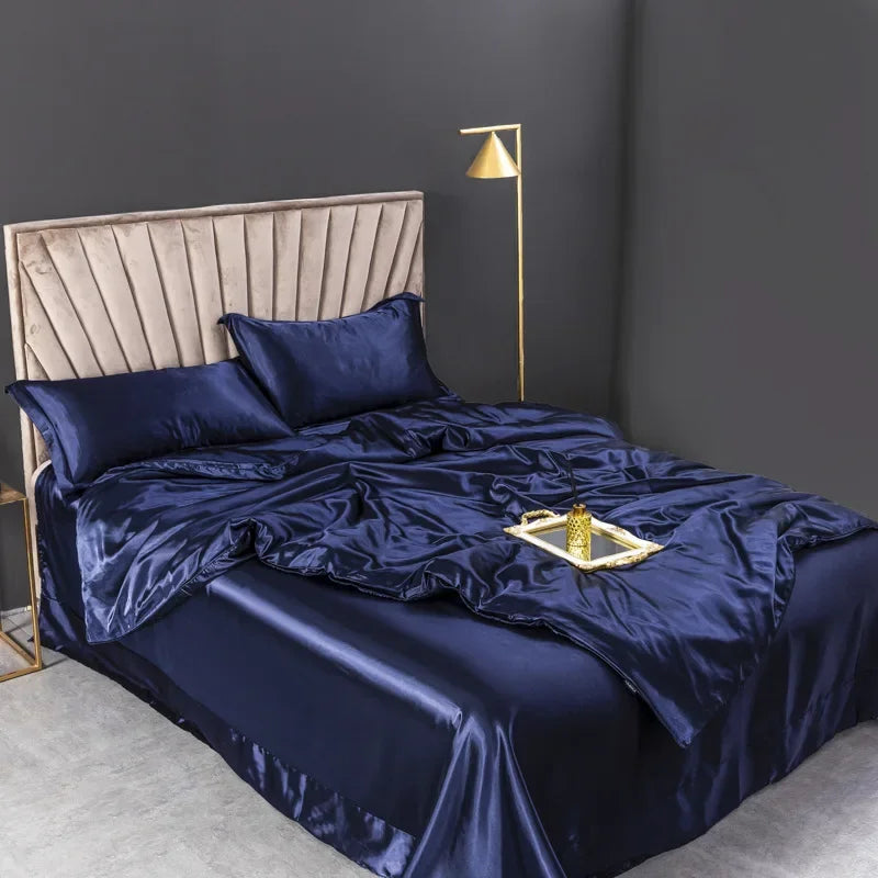 NONECN Silk Bedding Set