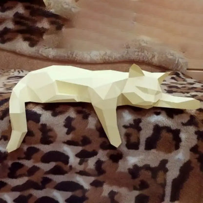 Geometric Cat Sculpture