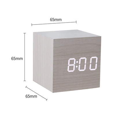 Luxe Wooden LED Alarm Clock