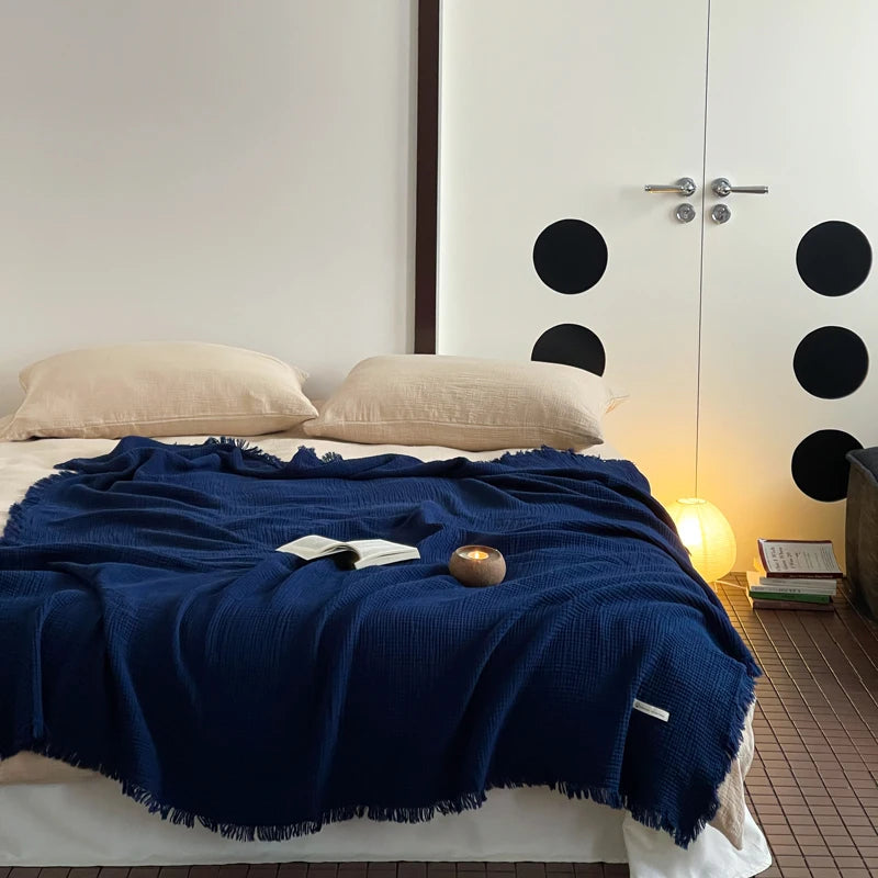 Tassel Cotton Nap Blanket
