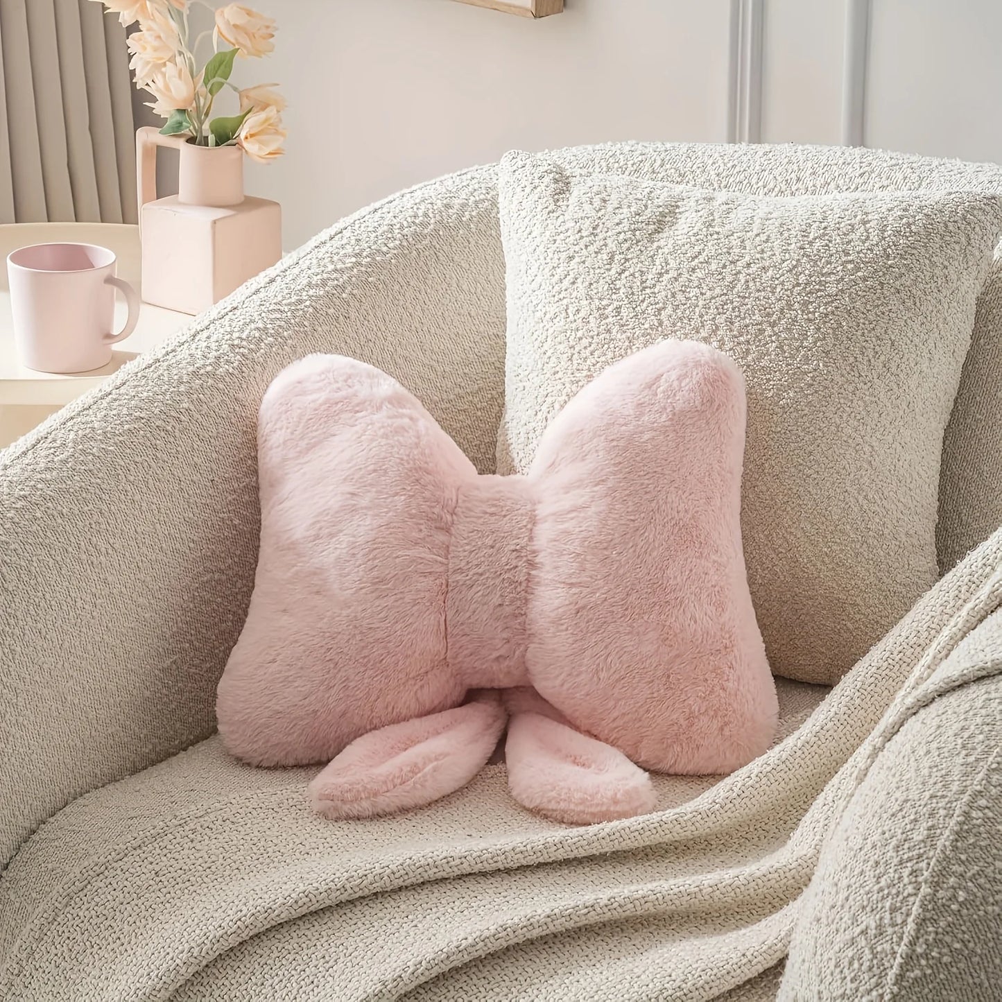 Luxe Polyester Bow Pillow