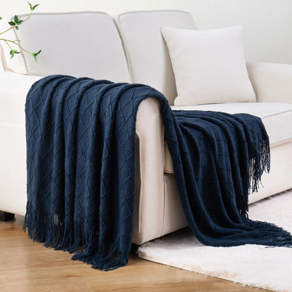Battilo Plaid Knit Throw
