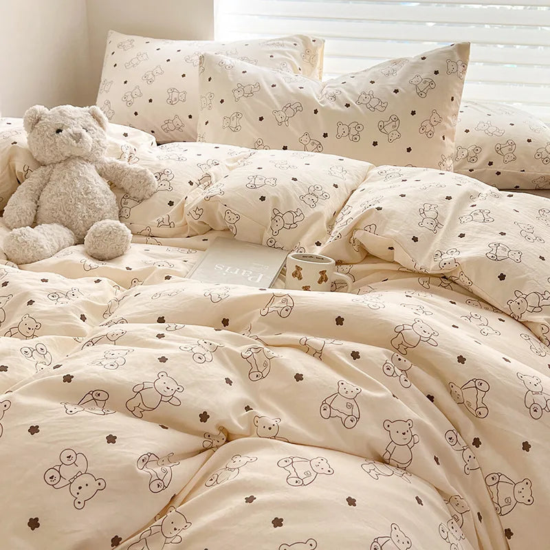 Ins Simple Floral Bedding