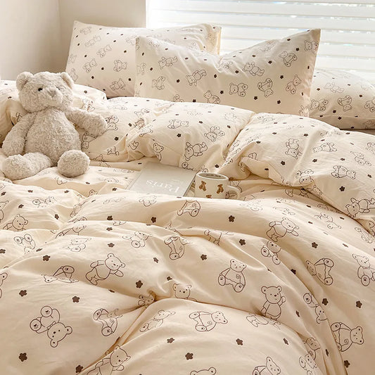 Ins Simple Floral Bedding