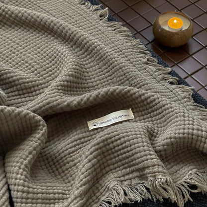 Tassel Cotton Nap Blanket