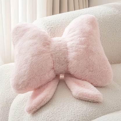 Luxe Polyester Bow Pillow