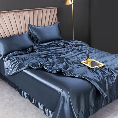 NONECN Silk Bedding Set