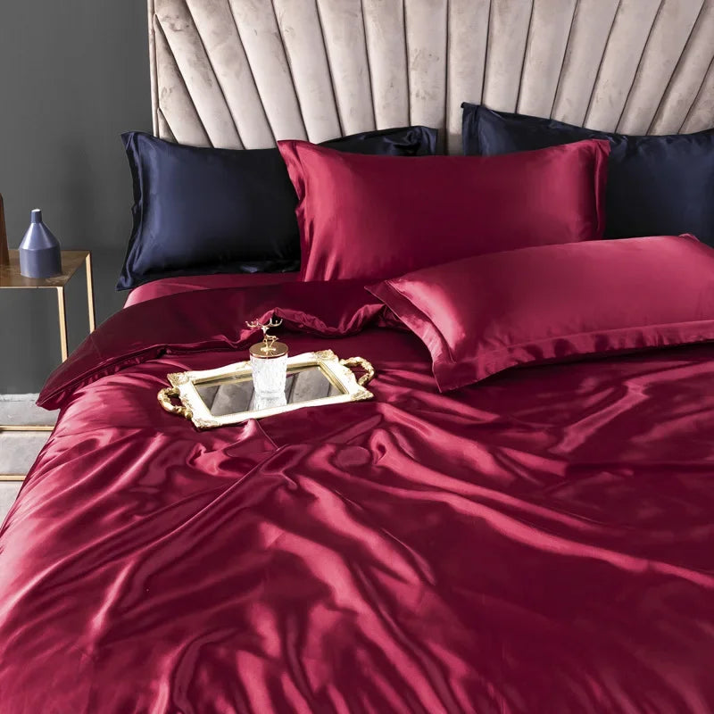 NONECN Silk Bedding Set