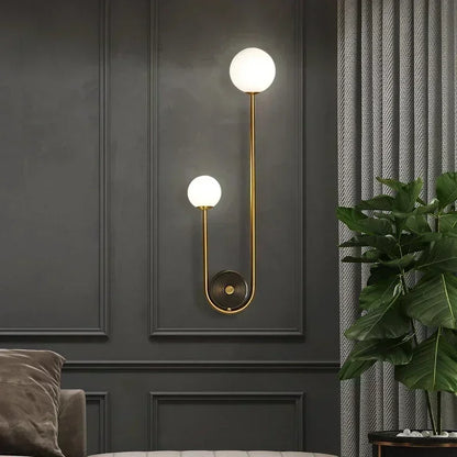 Gold Glass Ball Sconce