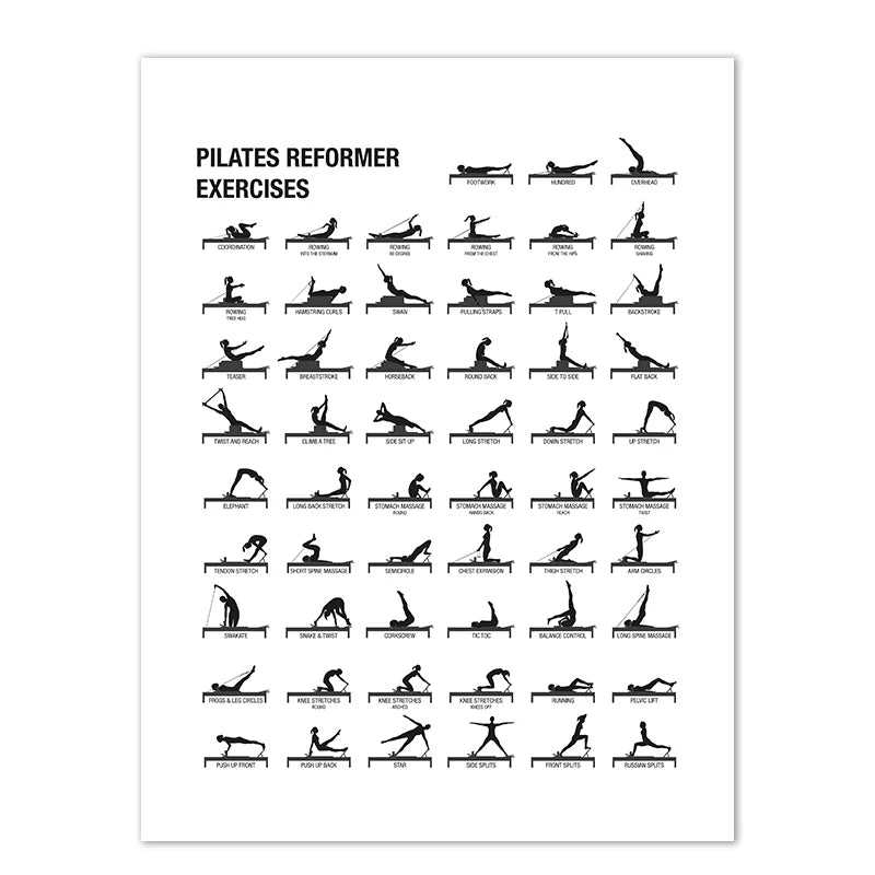 Minimalist Pilates Chart