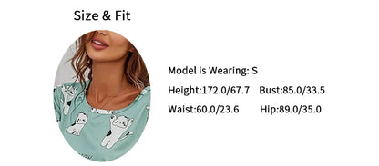 Elegant Short Sleeve Pajama Set