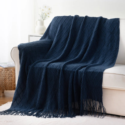 Battilo Plaid Knit Throw