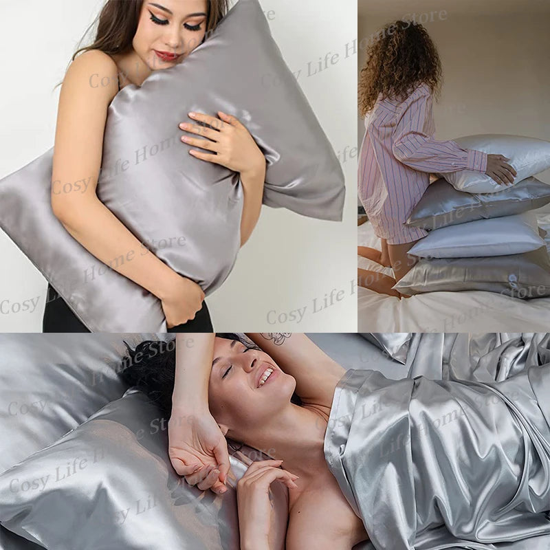 NONECN Silk Bedding Set