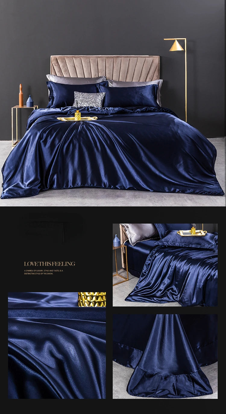 NONECN Silk Bedding Set