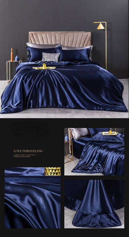NONECN Silk Bedding Set