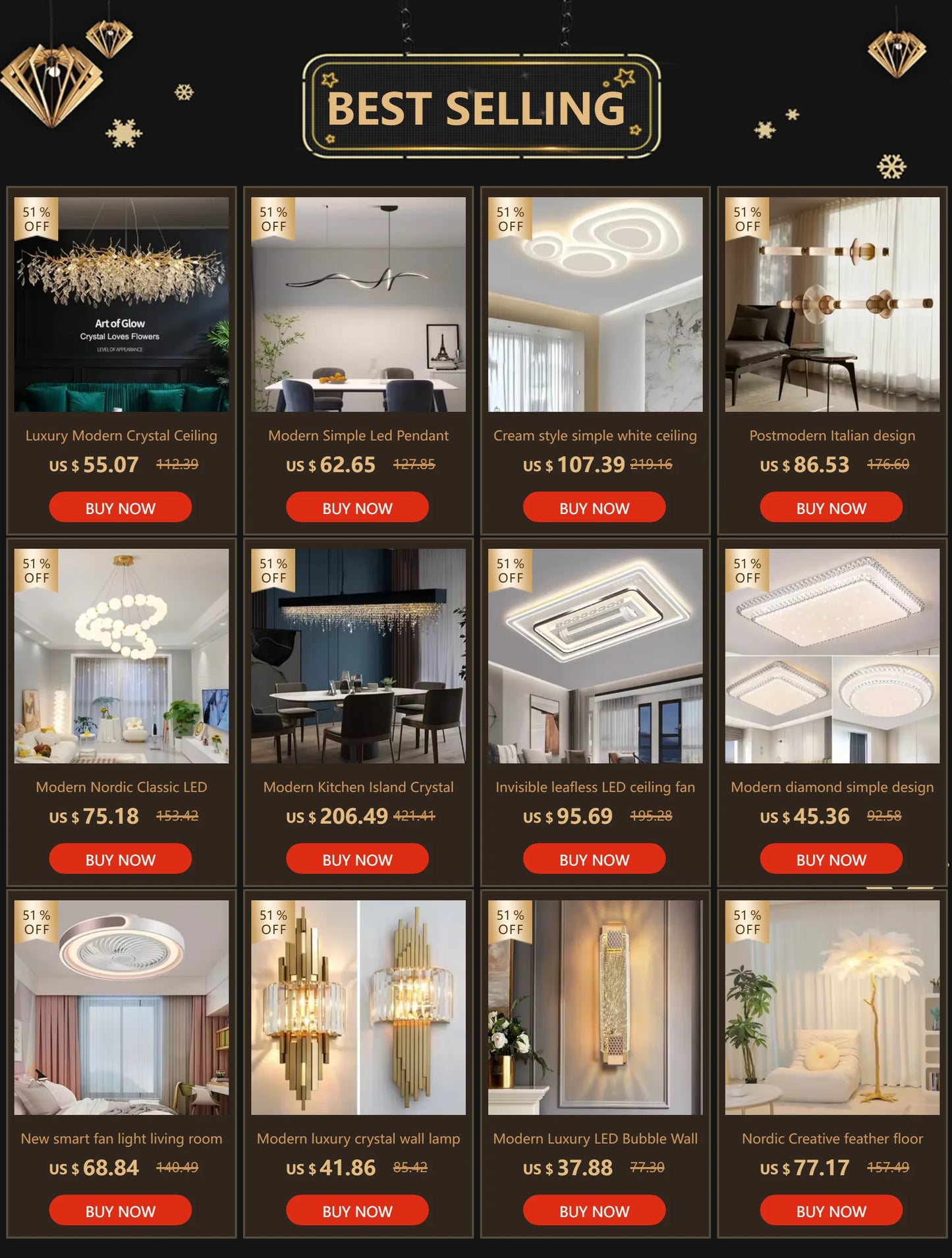 Ironware Elite Ceiling Light
