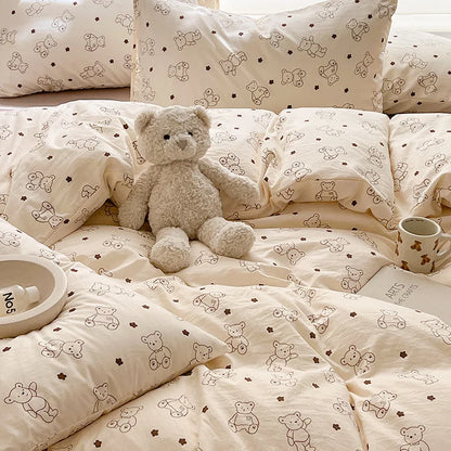 Ins Simple Floral Bedding