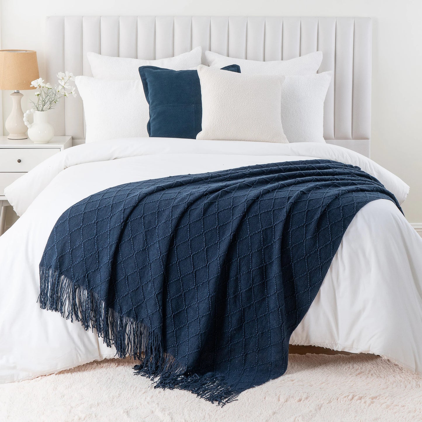 Battilo Plaid Knit Throw