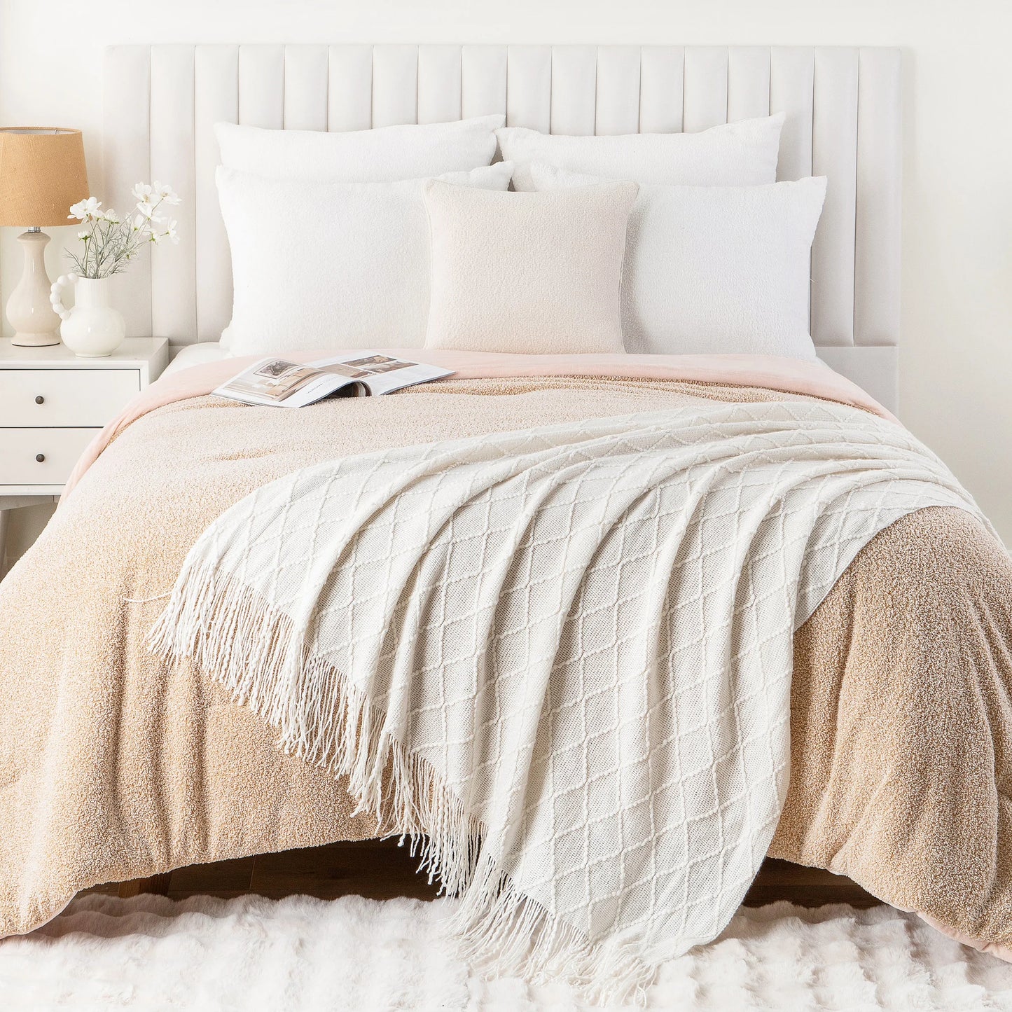 Battilo Plaid Knit Throw