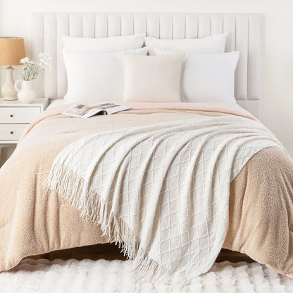 Battilo Plaid Knit Throw