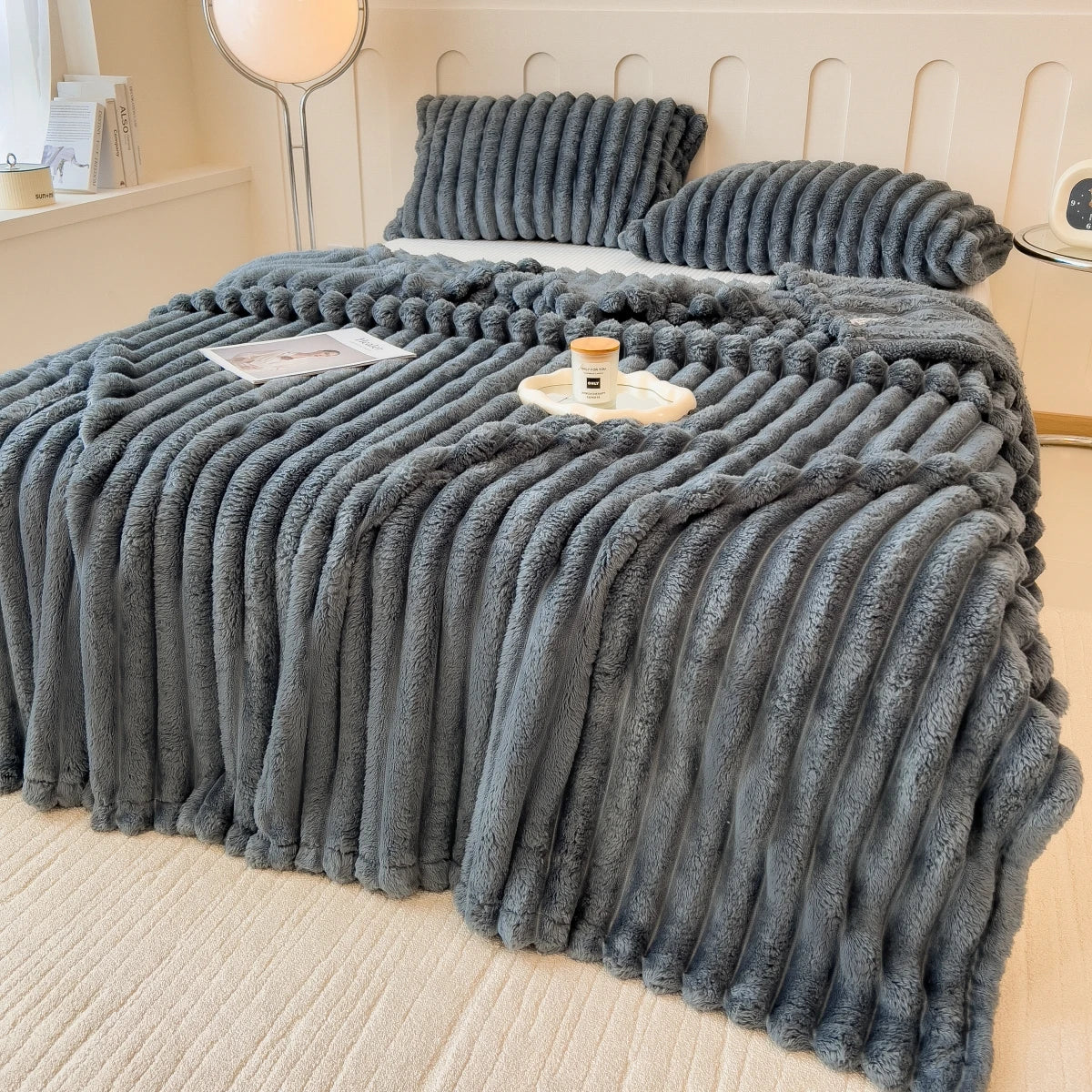 Luxe Collection Ribbed Throw