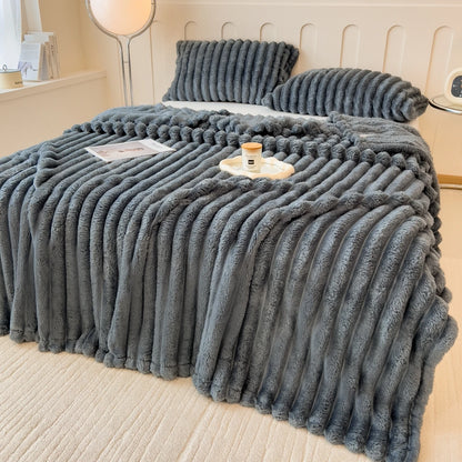Luxe Collection Ribbed Throw