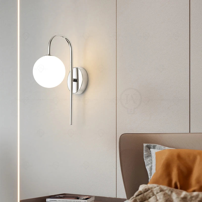 Electroplated Silver Wall Lamp