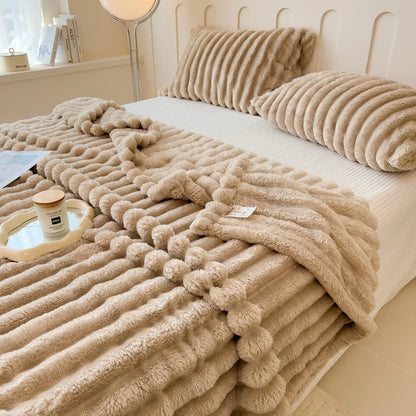 Luxe Collection Ribbed Throw