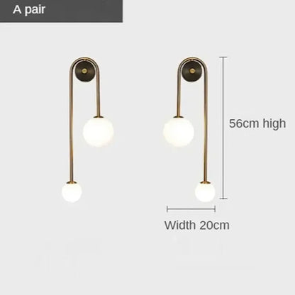 Gold Glass Ball Sconce