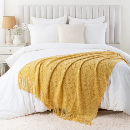 Battilo Plaid Knit Throw