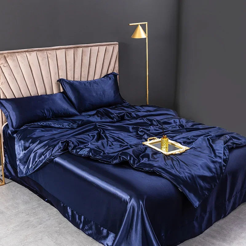 NONECN Silk Bedding Set