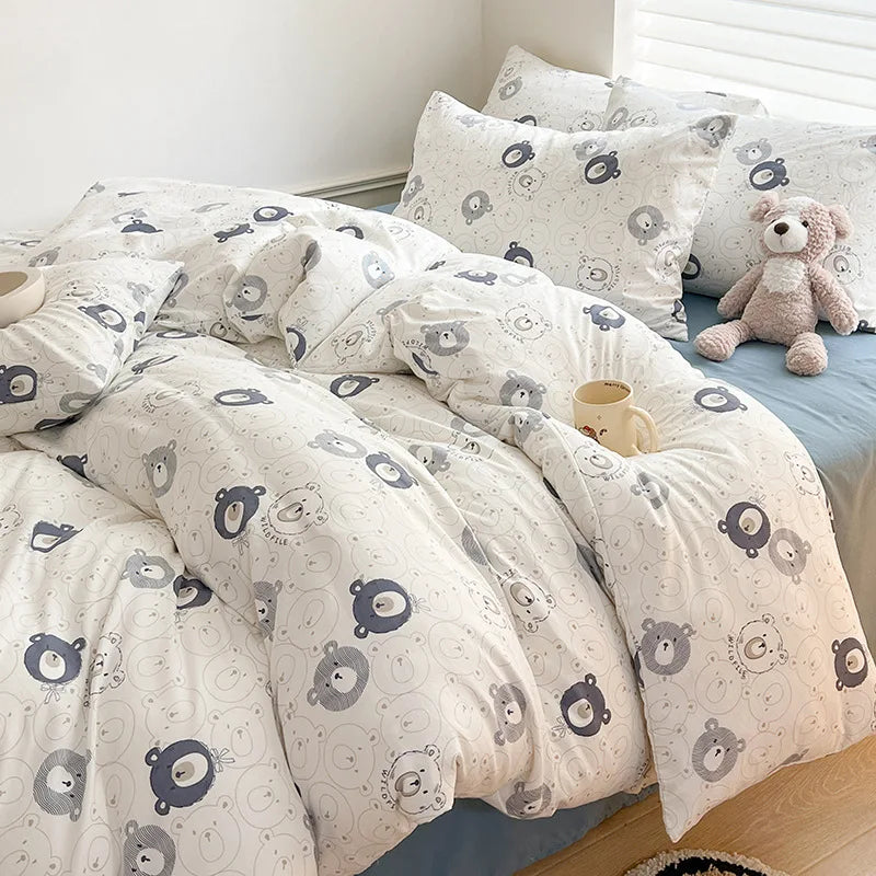Ins Simple Floral Bedding