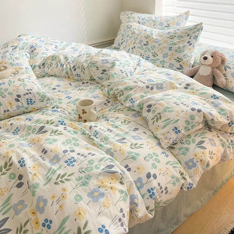 Ins Simple Floral Bedding