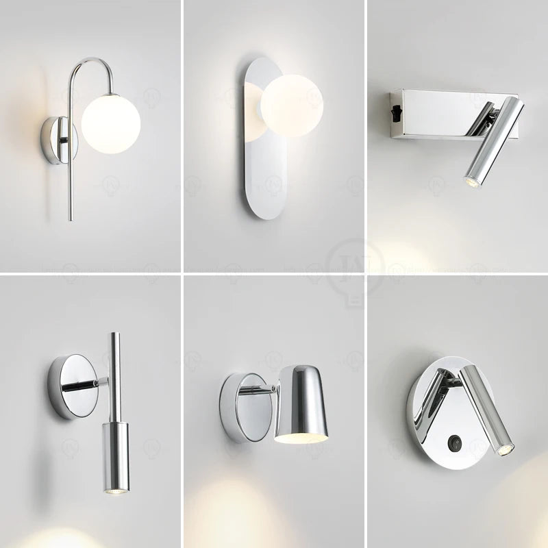 Electroplated Silver Wall Lamp