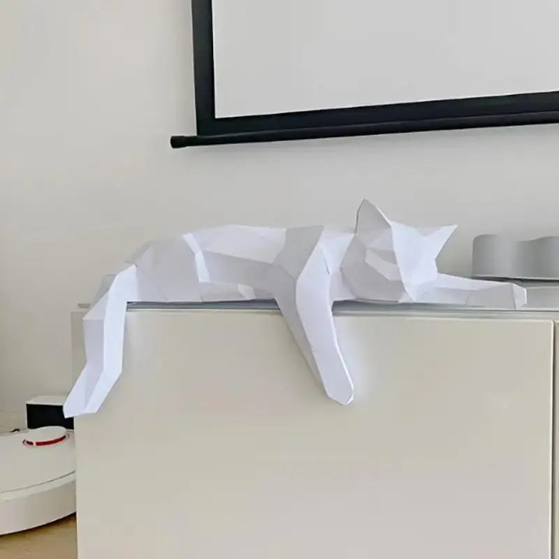 Geometric Cat Sculpture