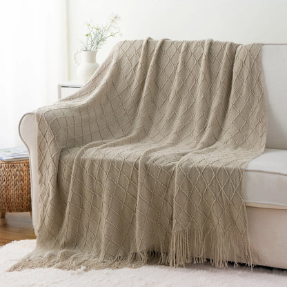 Battilo Plaid Knit Throw