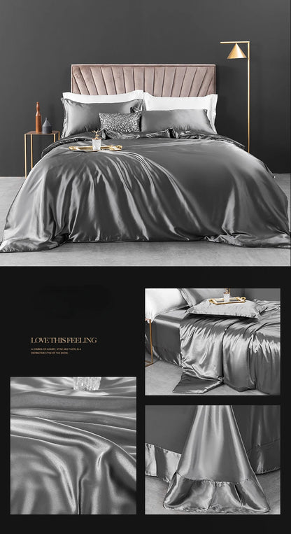 NONECN Silk Bedding Set