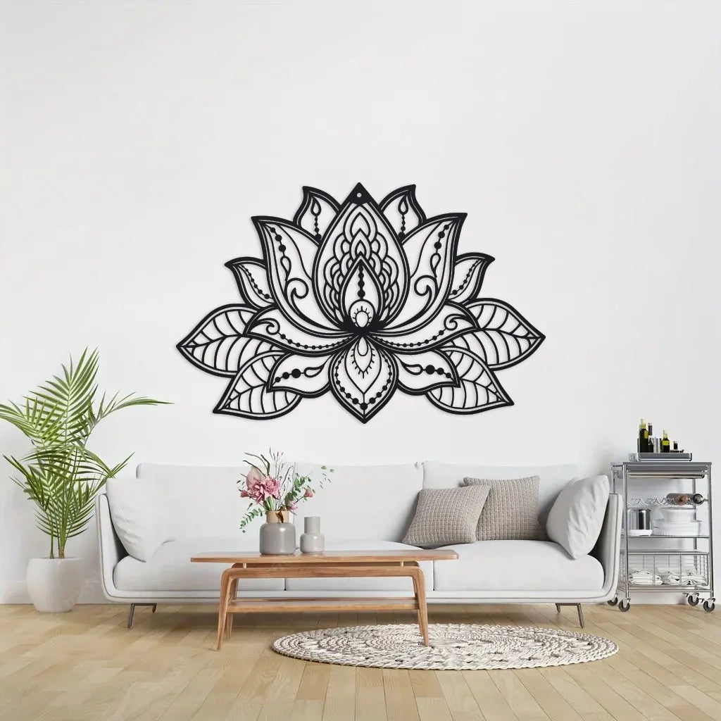 Luxe Steel Lotus Mandala